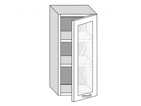 19.40.3 Шкаф настенный (h=913) на 400мм с 1-ой стекл. дверцей в Ревде - revda.magazin-mebel74.ru | фото