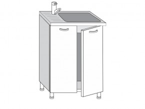 2.60.2мн Шкаф-стол на 600мм под накладную мойку с 2-мя дверцами в Ревде - revda.magazin-mebel74.ru | фото