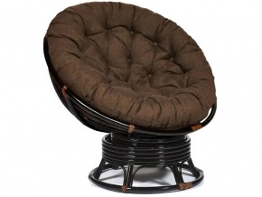 Кресло-качалка Papasan w 23/01 B с подушкой Antique brown, ткань Коричневый в Ревде - revda.magazin-mebel74.ru | фото