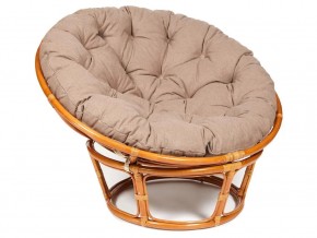 Кресло Papasan 23/01 W с подушкой Cognac, экошерсть Коричневый в Ревде - revda.magazin-mebel74.ru | фото