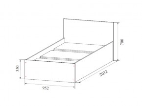 Кровать одинарная (Без матраца 0,9*2,0) в Ревде - revda.magazin-mebel74.ru | фото