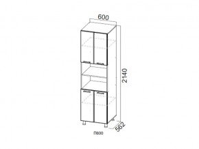 П600/2140 Пенал 600/2140 в Ревде - revda.magazin-mebel74.ru | фото