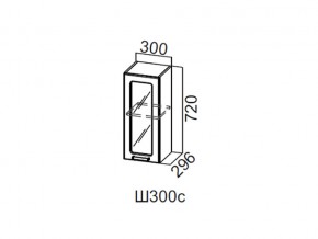 Ш300с/720 Шкаф навесной 300/720 (со стеклом) в Ревде - revda.magazin-mebel74.ru | фото