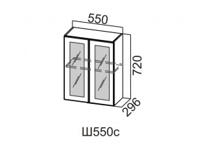 Ш550с/720 Шкаф навесной 550/720 (со стеклом) в Ревде - revda.magazin-mebel74.ru | фото