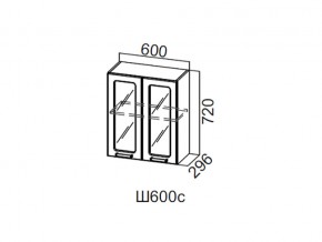 Ш600с/720 Шкаф навесной 600/720 (со стеклом) в Ревде - revda.magazin-mebel74.ru | фото