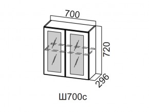 Ш700с/720 Шкаф навесной 700/720 (со стеклом) в Ревде - revda.magazin-mebel74.ru | фото