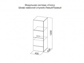 Шкаф навесной (глухой) Левый в Ревде - revda.magazin-mebel74.ru | фото